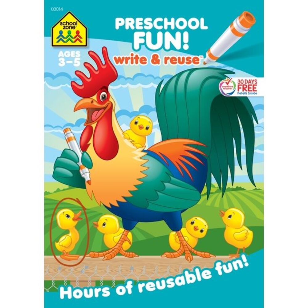 School Zone Preschool Fun! Write & Reuse Workbook -- School Zone